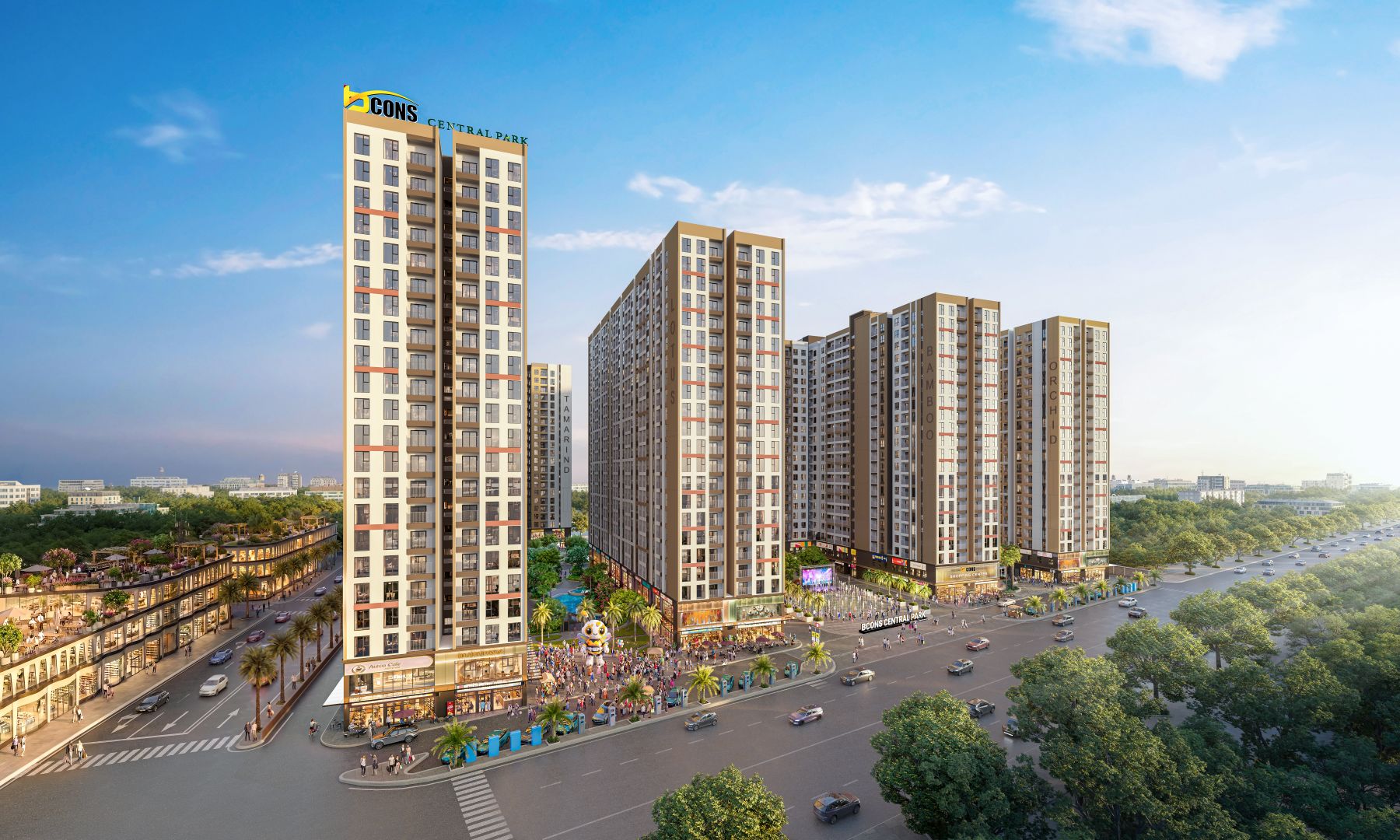 Phối cảnh dự án Bcons Central Park tại Đồng Nai
